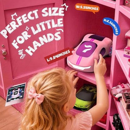 AEROQUEST Pink Hand Controlled RC Cars for Girls | Remote Control Stunt Drift USB-C Charging Light Spray Sound Gesture Sensing Spotrs Birthday Holiday Gifts 2.4GHz 4WD - color: Pink