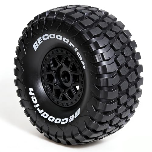 STMU 17mm Hex 1/8 1/7 RC Short Course Truck Tires & Wheels OD 140mm - All Terrain Off Road Tyres for TRAXXAS UDR ARRMA Mojave HSP DF7 FS Atom YK4072 RC Buggy Truck (Black) - color: Black