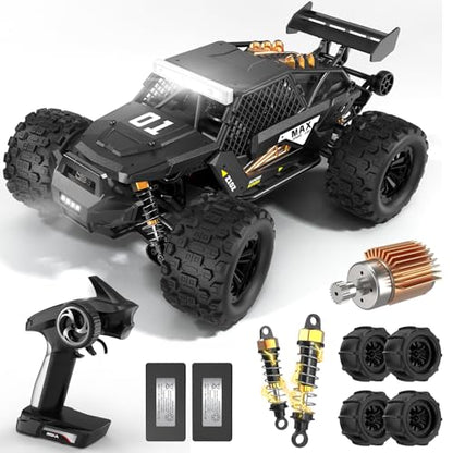 1/16 4X4 Off-Road High-Speed 50+KM/H(Peak) Alloy RC Cars Monster Truck - 390 Motor Durable axle & Suspension RC Truck | 3000mAh Batteries | rc Cars Toys Birthday for Teens Aged 14+ - color: Highspeed Alloy Rc Car