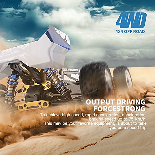 GoolRC WLtoys 124017 V2 RC Car, 1:12 Scale 2.4GHz Remote Control Off-Road Buggy Drift Car RTR with Brushless Motor and Metal Chassis for Adults