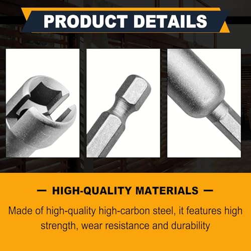 2 PCS Butterfly Hole Socket Wrench, Wing Nut Drill Bit Socket Wrenches Tools Set, Hex Shank Nut, Universal Automobile Accessories (Silver 2.5In Height)