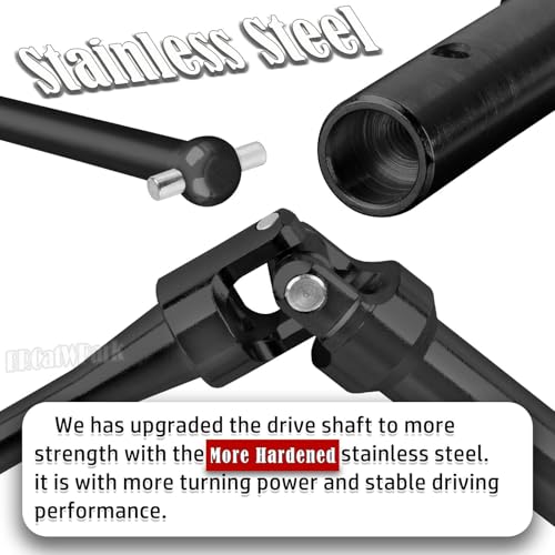 RC Drive Shaft Axles w/Wheel Hex Nuts Upgrades Part for 1/5 KRATON 8S BLX Outcast 8S BLX,Front Rear 2PCS CVD Driveshaft Hop Ups,Black & Titanium