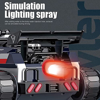 GoolRC RC Tank Car, 1/12 Scale 2.4GHz Remote Control Tank, 360?Rotating Off-Road RC Crawler Military Vehicle with Rechargeable Battery Gifts for Adults Teens (Red) - color: Red