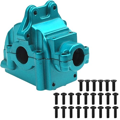 ShareGoo Metal Differential Gearbox Housing Cover & Differential Gear Set Compatible with WLtoys 144010 144001 144002 124016 124017 124018 124019 RC Car (Blue) - color: Blue