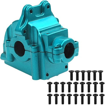 ShareGoo Metal Differential Gearbox Housing Cover & Differential Gear Set Compatible with WLtoys 144010 144001 144002 124016 124017 124018 124019 RC Car (Blue) - color: Blue