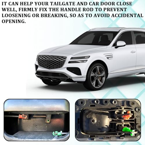 80 PCS Car Door Lock Rod Clips Assortment Kit, Door Handle Lock Rod Hood Latch Locking Push Clip, Left and Right Door Handle Rod End Clip Retainer for GM Chevy GMC Trucks Pickups