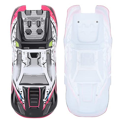 SIXRUN RC Car Body Shell PVC Spare Parts High Impact Car Body Shell Frame for SCY 16101PRO 1/16 RC Cars Car Toy Body Shell Remote (Rose Red) - color: Rose Red