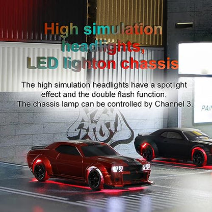 1:76 Turbo Racing Scale RC Sport Car, Table Racing Remote Control Mini Model Car Full Proportional RTR Kit Toys (C75-red) - color: C75-red