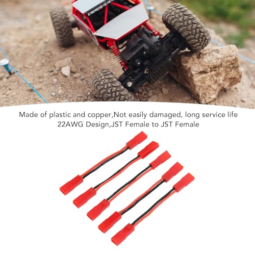 JST Female to JST Female Connector,5Pcs 22AWG 2 Inch RC Motor ESC Conversion Cable Plug Wire Adapter Electronic ESC Motor Extension Cable for RC Car Boat Accessories