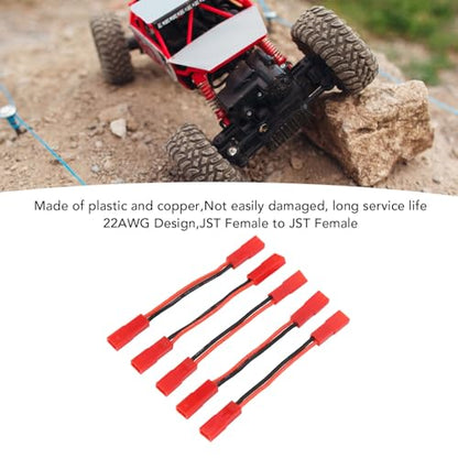 JST Female to JST Female Connector,5Pcs 22AWG 2 Inch RC Motor ESC Conversion Cable Plug Wire Adapter Electronic ESC Motor Extension Cable for RC Car Boat Accessories