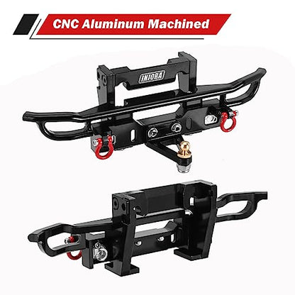 INJORA CNC Aluminum Front Rear Bumper for 1/18 TRX4M Bronco (4M-43) - size: Front&Rear