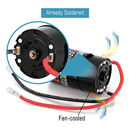 INJORA 550 3-Slot Waterproof Brushed Motor for 1/10 RC Car（55T） - size: 55T
