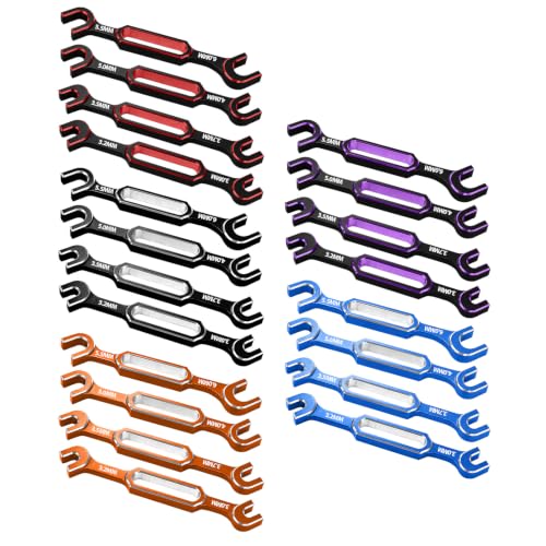 4PCS RC Wrench 3.0/3.2/3.5/3.7/4.0/5.0/5.5/6.0mm Turnbuckle Nut Ball Joint Remover RC Repair Tool for RC Crawler Car Boat Upgrade Parts, Silver - color: Silver