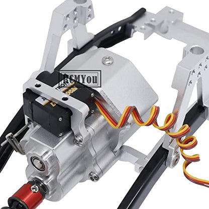 RC Metal Chassis Frame 313mm Wheelbase Upgrades w/Prefixal Shiftable Gearbox for 1/10 SCX10 90046,RC Hop Ups Upgrades Part Chassis FrameWheelbase,Upgrade 2022,More Durable,Two Speed Modes