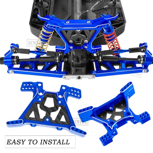 Upgrades Part for 1/10 Slash 4x4/Slash 4x4 VXL,Alloy Suspension Arm,Shock Absorber,Caster Block,Steering Blocks,Stub Axle Carriers,Steering Bellcranks,Shock Tower,Body Mounts,Navy Blue - color: Navy Blue for Upgrades