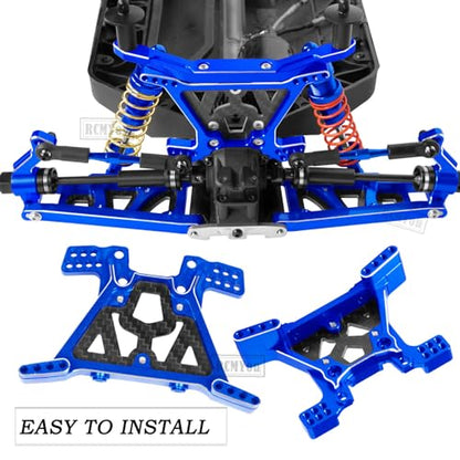 Upgrades Part for 1/10 Slash 4x4/Slash 4x4 VXL,Alloy Suspension Arm,Shock Absorber,Caster Block,Steering Blocks,Stub Axle Carriers,Steering Bellcranks,Shock Tower,Body Mounts,Navy Blue - color: Navy Blue for Upgrades