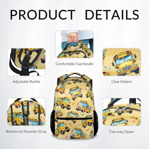 Kid Backpack Boys - School Bus Backpacks for Toddler - Durable Children Bookbag - School Bag for Kindergarten/Preschool/Elementary(17 Inch) - color: Color-6