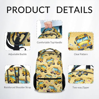 Kid Backpack Boys - School Bus Backpacks for Toddler - Durable Children Bookbag - School Bag for Kindergarten/Preschool/Elementary(17 Inch) - color: Color-6