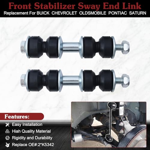 2* K5342 Sway Bar Link - Stop Squeaking & Restore Smooth Ride | Compatible with 2005-2009 Buick Allure 1997-2005 Century 2005-2009 LaCrosse 2000-2013 Chevy Impala 1997-2005 Venture - color: 2*K5342, size: Sway Bar Link