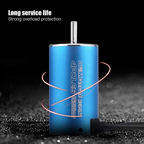 DAN&DRE Rc Brushless Motor Esc Combo Surpass 3665 2600Kv 4 Pole Brushless Motor for Remote Control Car Rc Boat