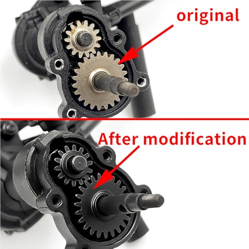 MOHERO 40CR Steel 14/23T Stock Portal Gears Set for 1/18 RC Crawler Car Redcat Ascent-18 Upgrade Parts - color: 14t/23t