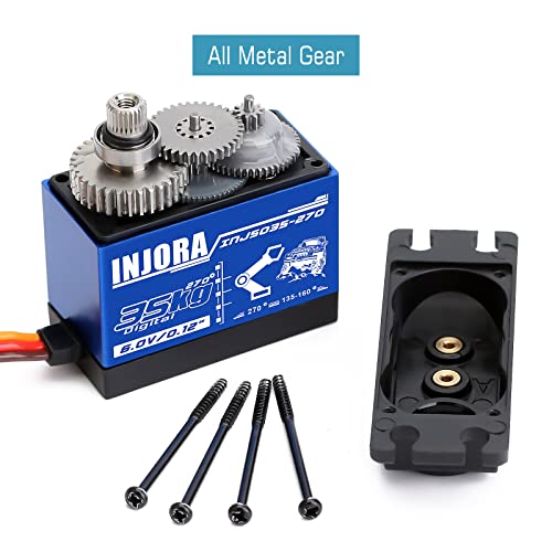INJORA 35KG High Torque Servo for RC Car Models (Control Angle 270°) - size: 35kg（270°）