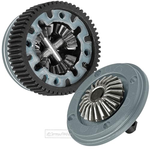 RC Differential Upgrades Part for 1/10 Drag Slash Chevrolet C10 & F0rd Mustang(Only for 272R Transimission),Alloy Aluminium w/Steel Gear Diff Hops Up,Replace #9480,Titanium - color: Titanium(for 2wd)