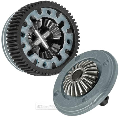 RC Differential Upgrades Part for 1/10 Drag Slash Chevrolet C10 & F0rd Mustang(Only for 272R Transimission),Alloy Aluminium w/Steel Gear Diff Hops Up,Replace #9480,Titanium - color: Titanium(for 2wd)