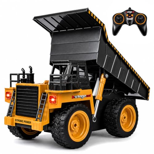 Remote Control Dump Truck RC Truck Construction Vehicle Truck Toys with Rechargeable Battery for Toddlers Kids Boys and Girls - style: Dump Truck