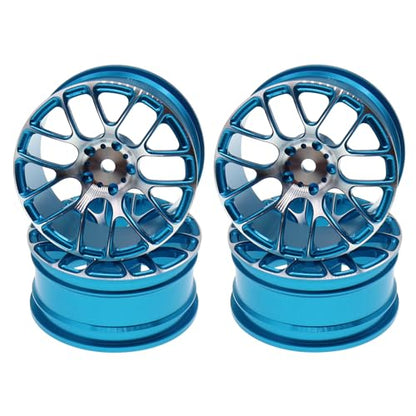4Pcs Treehobby Metal Wheel Rims 12mm Hex Hubs Width 26mm Compatible with Tamiya TT-01 Kyosho RedCat Sakura D4 XIS HSP 1/10 RC Drift On-Road Racing Touring Car Upgrades Parts(Blue)