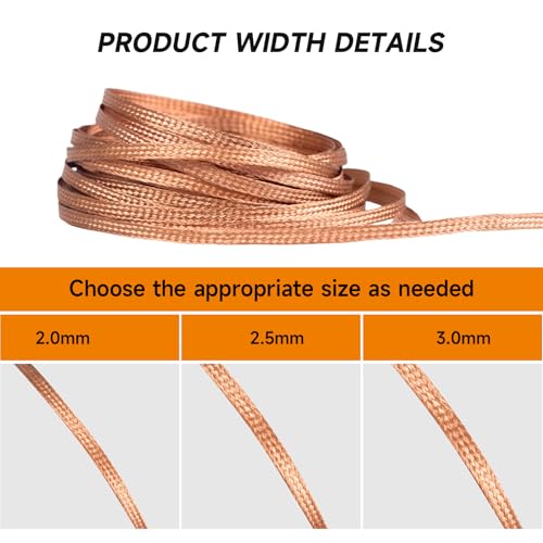 TOWOT Solder Wick Braid 10ft Desoldering Wick Braid Remover Tool With Flux No-Clean Soldering Wick Desolder Soldering 0.1 inch Width - style: W 0.10'' L 9.8'