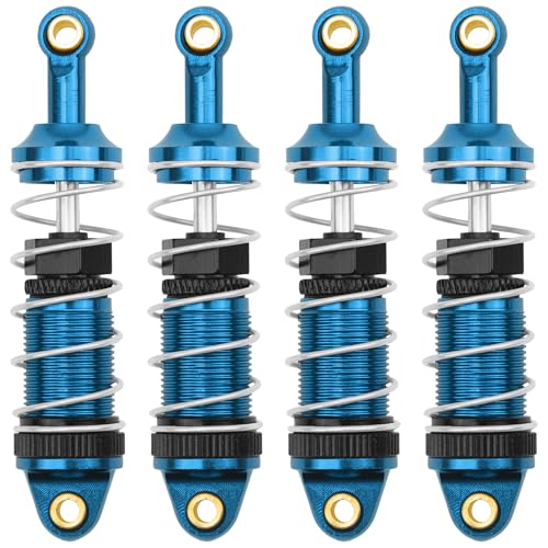 4Pack ShareGoo RC Car Shock Absorbers Metal Shocks Damper Compatible with MJX Hyper Go 14301 14302 14303 1/14 RC Car Upgrades Part (Blue) - color: Blue
