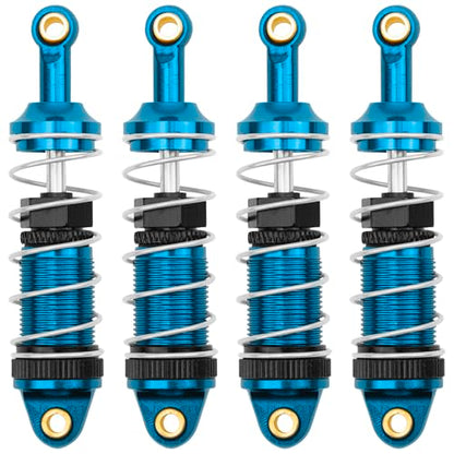 4Pack ShareGoo RC Car Shock Absorbers Metal Shocks Damper Compatible with MJX Hyper Go 14301 14302 14303 1/14 RC Car Upgrades Part (Blue) - color: Blue