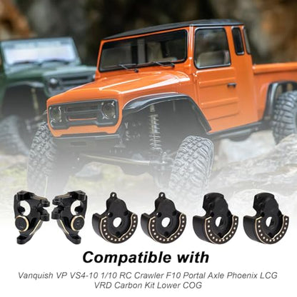 HobbyPark Brass Front & Rear Portal Cover Steering Knuckle Counterweights Weights for Vanquish VP VS4-10 1/10 RC Crawler F10 Portal Axle Phoenix LCG VRD Carbon Kit Lower COG Upgrades Parts