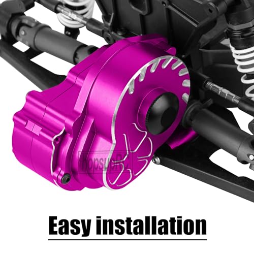 Metal Magnum 272R Assembled Transmission Upgrades Part for 1/10 Slash/Rustler/Stampede/Bandit 2WD VXL. Gearbox Transmission Bundle with Tooth Spur Gear Hops Up. #9495(Pink) - color: Pink(for 1/10)