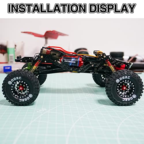OGRC SCX24 LCG Chassis Carbon Fiber Frame 8°Angled Chassis | SCX24 Carbon Fiber LCG Chassis for SCX24 Deadbolt JLU C10 Bronco 1/24 RC Crawler
