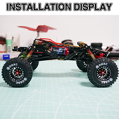 OGRC SCX24 LCG Chassis Carbon Fiber Frame 8°Angled Chassis | SCX24 Carbon Fiber LCG Chassis for SCX24 Deadbolt JLU C10 Bronco 1/24 RC Crawler