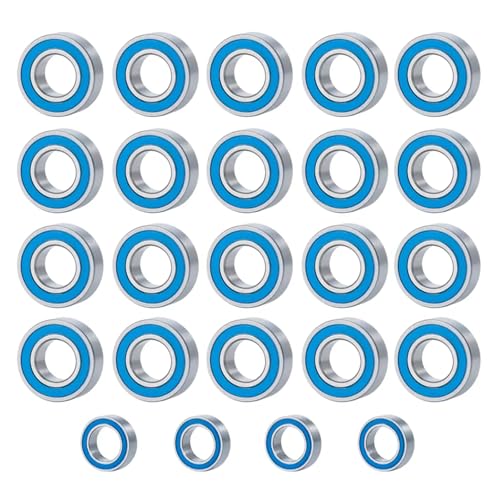 Parts For Tamiya Clodbuster 1/10 24Pcs Wheel Hub Sealed Bearing Kit RC Car Truck Model Accessories Upgrade Parts