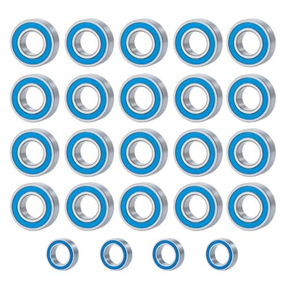 Parts For Tamiya Clodbuster 1/10 24Pcs Wheel Hub Sealed Bearing Kit RC Car Truck Model Accessories Upgrade Parts