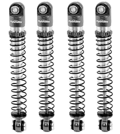 Powerhobby 1/24 Axial SCX24 Aluminum 54mm Long Travel Shocks (Black) - color: Black