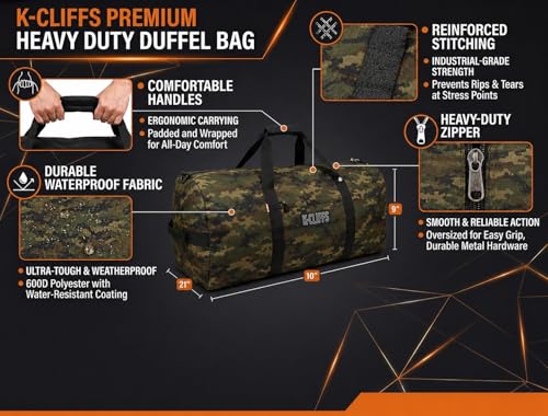 Heavy Duty Cargo Duffel Large Sport Gear Drum Set Equipment Hardware Travel Bag Rooftop Rack Bag - color: Camouflage, size: 30" x 15" x 15"