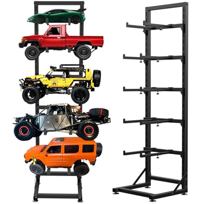 RC Car Stand Display Rack, Universal RC Model Display Shelf, Adjustable RC Car Show Stand for 1/6 1/10 1/12 1/18 1/24 FCX10 FCX24 FCX18 SCX24 SCX18 SCX10 Scale Cars Trucks