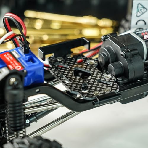 INJORA LCG Carbon Fiber Chassis Frame Kit with Battery Tray for 1/18 TRX4M - size: B
