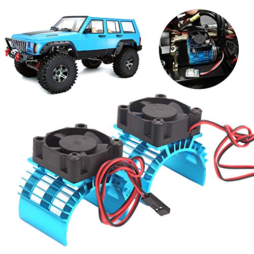 RC Remote Control Car Engine Motor Heatsink 540 Brushed Motor Fan with Heatsink RC Accessory(Blue)