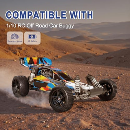 Preglued 1/10 Buggy Wheels and Tires Set 12mm Hex 3.35" / 85mm, Foam Inserts Replacement for RC Off-Road Car, Compatible with Traxxas, Arrma, Redcat, HSP, Losi, WLtoys 144001 4pcs (Color 02) - color: Color 02
