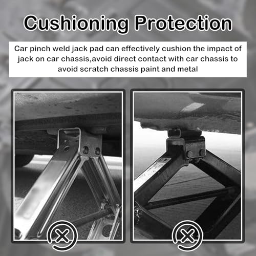 2PCS Rubber Jack Stand Pads for 2-3 Ton,Anti-Slip Heavy Duty Pinch Weld Jack Pad for Providing Cushioning Protection,Professional Pinch Weld Jacks Adapter Car Accessories