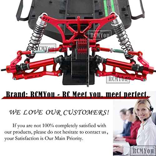 Upgrades Part for 1/10 Slash 2WD,Aluminum Front Rear Suspension Arm,Shock Tower,Caster Block,Steering Blocks,Rear Stub Axle Carriers,Steering Block,Front Bulkhead Upgrades Set,Red - color: Red for Upgrades