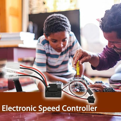 60A Brushed ESC, 2-3S Water Proof Electric Speed Controller with 6V/3A BEC 320A Burst Current for 1/10 RC Car Truck Crawler