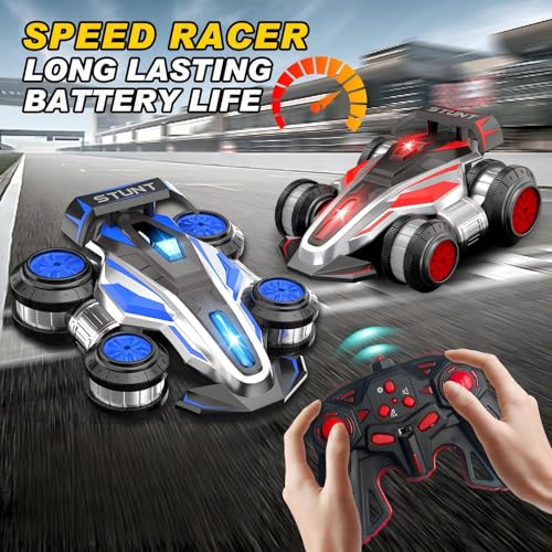 Remote Controlled Stunt Car,High Speed Drift car Gift for Kids | Light and Music RC Cars, 360 ° Rotation Suspended Car, 4WD Remote control Cars, Birthday Gift for Boys and Girls Aged 5-12