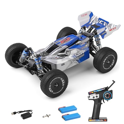GoolRC WLtoys 144011 RC Cars for Adults, 1:14 Scale Remote Control Car, 4WD 65KM/H High Speed RC Racing Car, 2.4GHz All Terrains Off Road RC Buggy Trucks for Adults with 2 Batteries - size: 2 Batteries